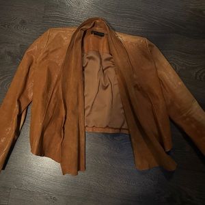 Alice and Olivia light brown leather jacket